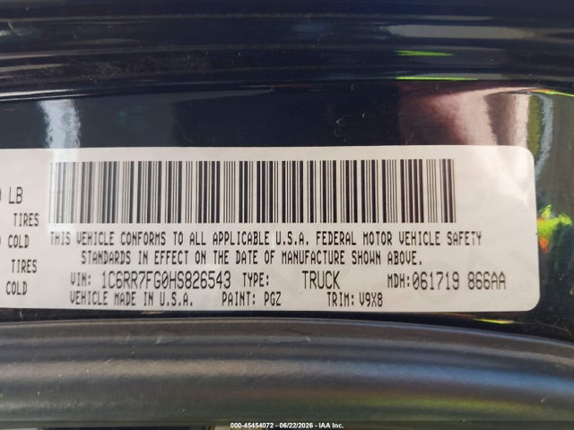 2017 RAM 1500 TRADESMAN 4X4 6'4 BOX 照片 9