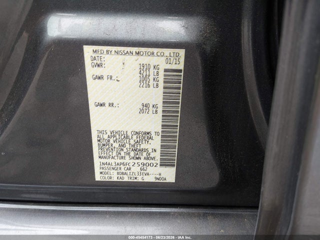 صورة 9 لـ 2015 Nissan ALTIMA 2.5 SV