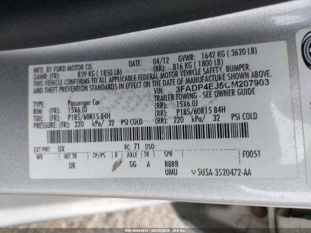 صورة 9 لـ 2012 FORD FIESTA SE