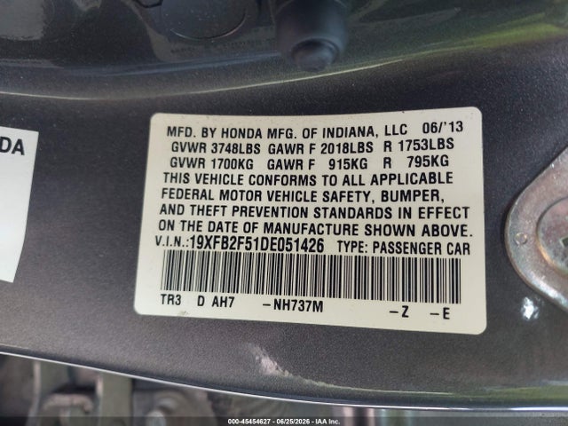 2013 Honda CIVIC LX photo 9