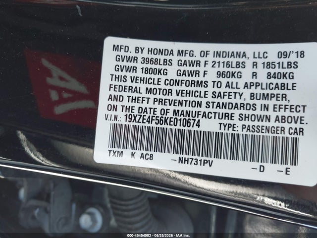 2019 Honda INSIGHT EX 照片 9