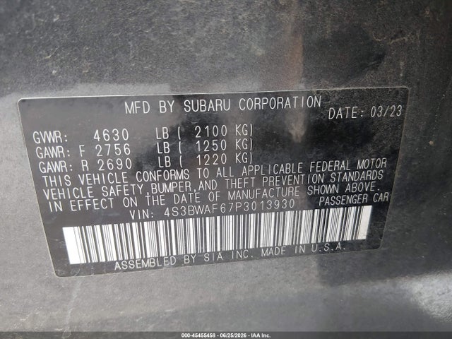 2023 SUBARU LEGACY PREMIUM 9