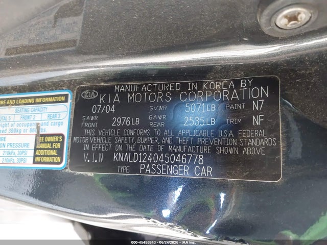2004 KIA AMANTI 照片 9