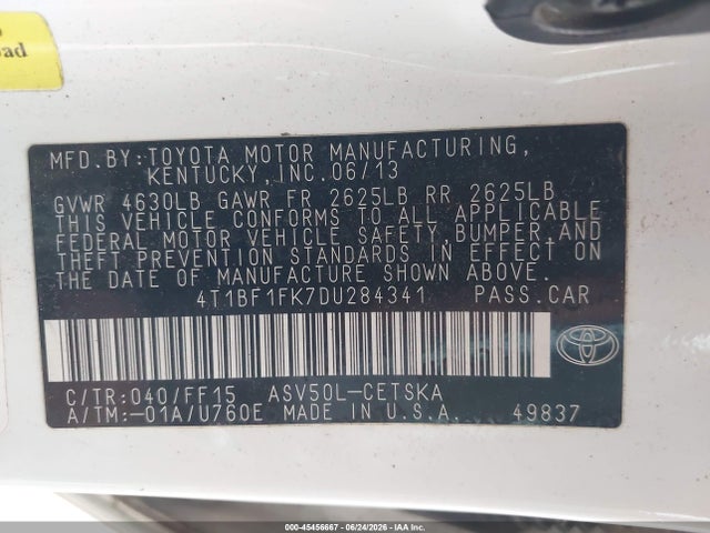 صورة 9 لـ 2013 Toyota CAMRY SE