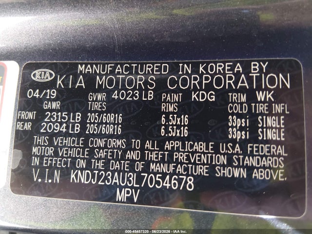 2020 KIA SOUL S 照片 9