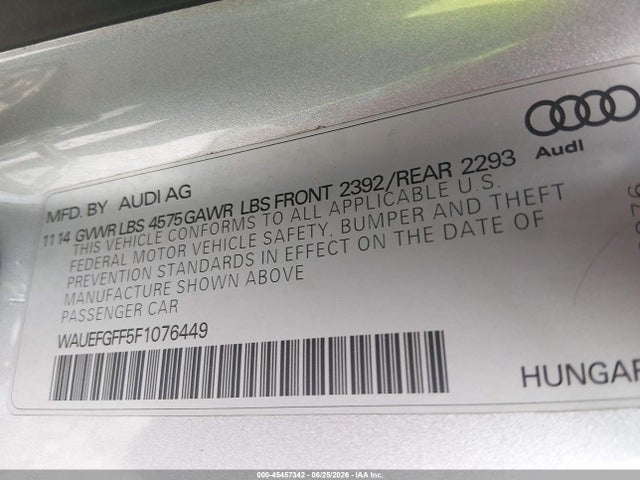 2015 AUDI A3 2.0T PREMIUM 照片 9