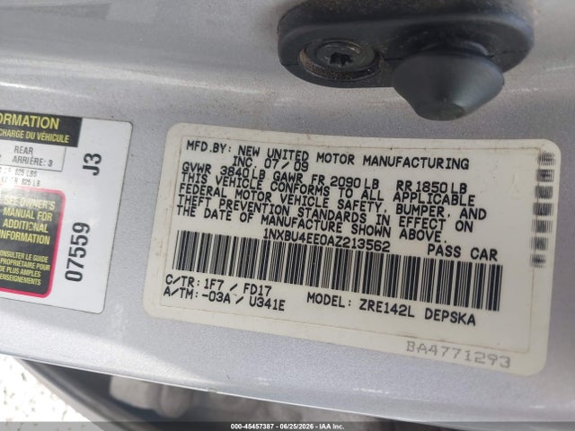 صورة 9 لـ 2010 Toyota COROLLA S