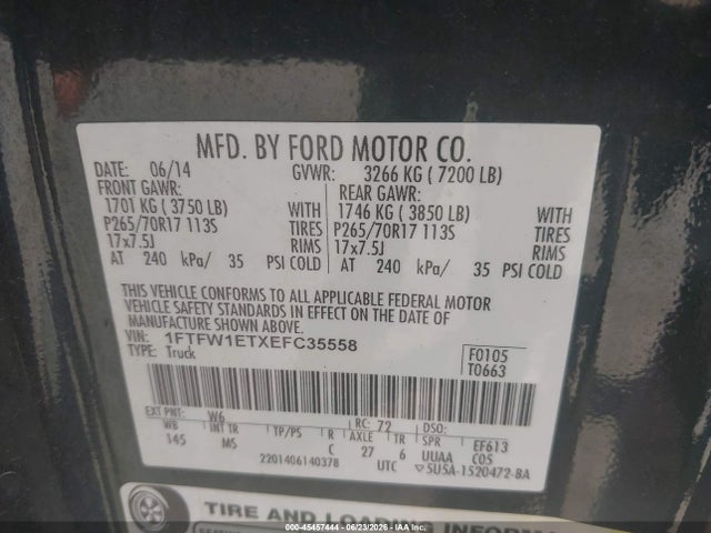 2014 FORD F-150 XLT 照片 9