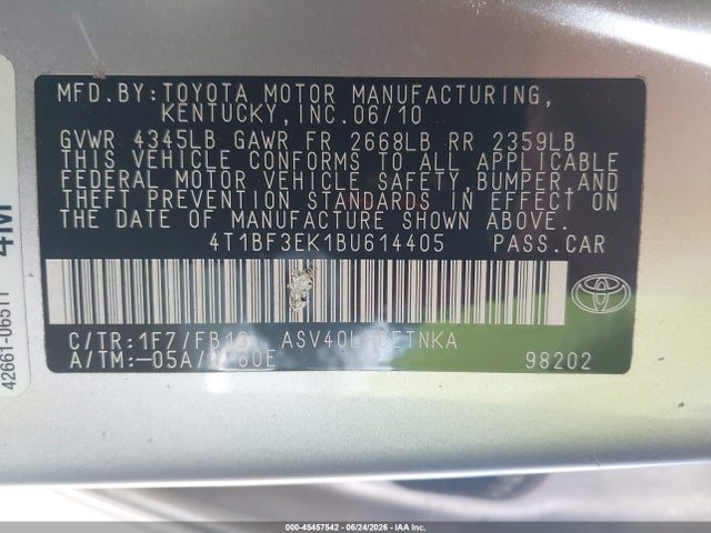 2011 Toyota CAMRY LE 照片 9