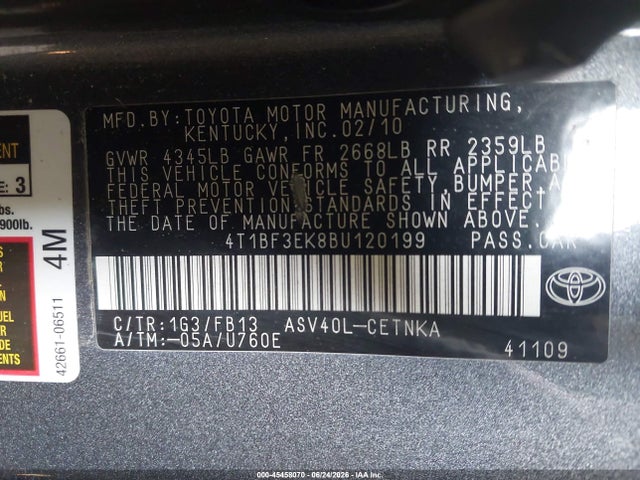 2011 Toyota CAMRY LE 照片 9