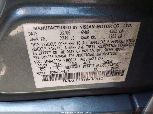 صورة 9 لـ 2006 Nissan ALTIMA 2.5 S