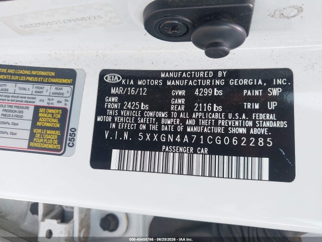 2012 KIA OPTIMA EX photo 9