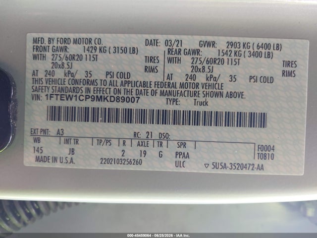 صورة 9 لـ 2021 FORD F-150 XL