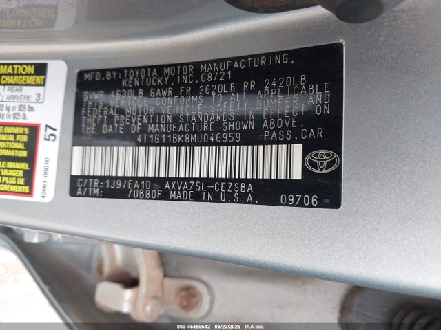 صورة 9 لـ 2021 Toyota CAMRY SE AWD