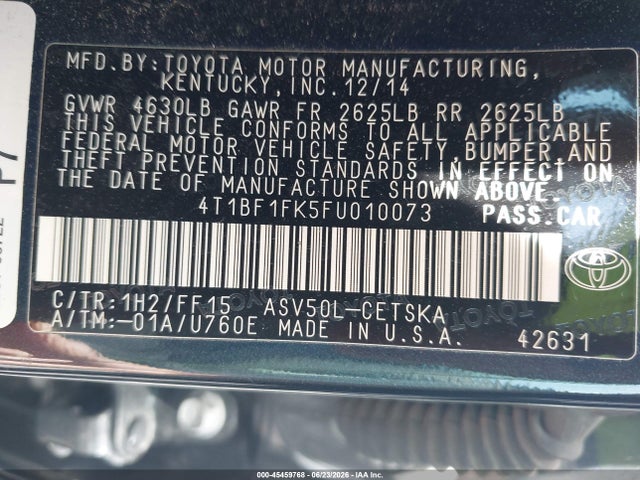 2015 Toyota CAMRY SE — фото 7