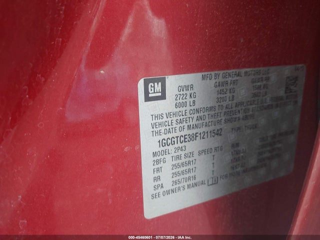 صورة 9 لـ 2015 Chevrolet COLORADO Z71