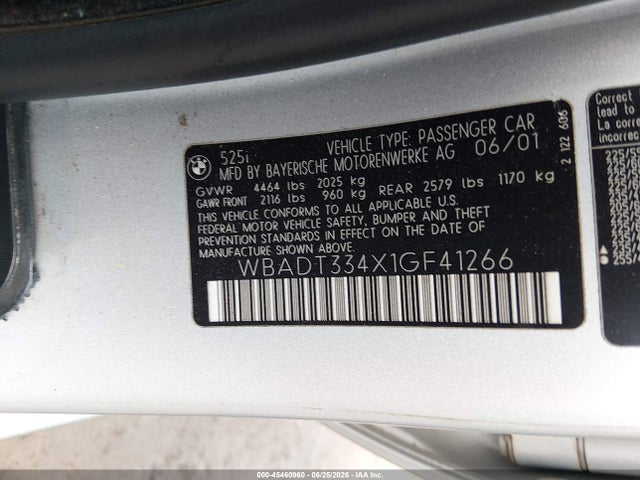2001 BMW 525I 照片 9