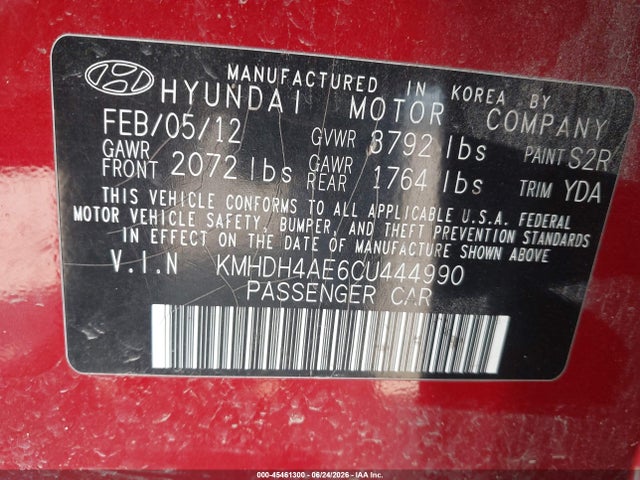 2012 Hyundai ELANTRA GLS (ULSAN PLANT) 照片 9