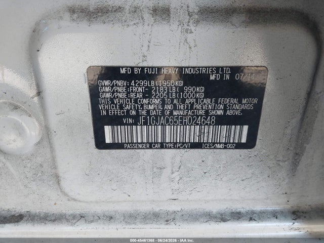 2014 Subaru IMPREZA 2.0I PREMIUM 照片 9