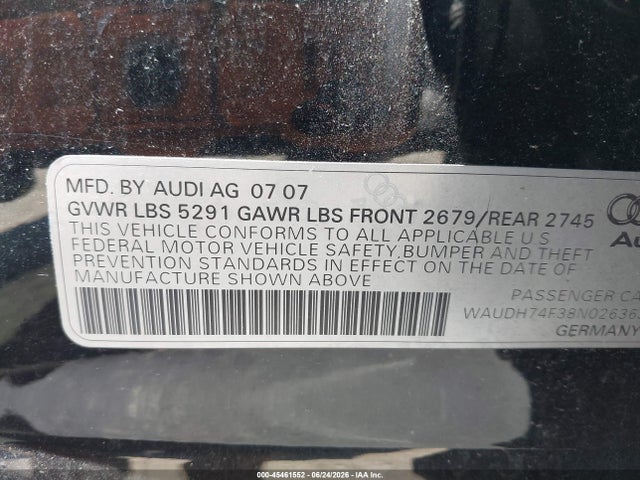 2008 AUDI A6 3.2 照片 9