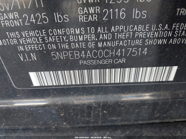 2012 Hyundai SONATA GLS 照片 9