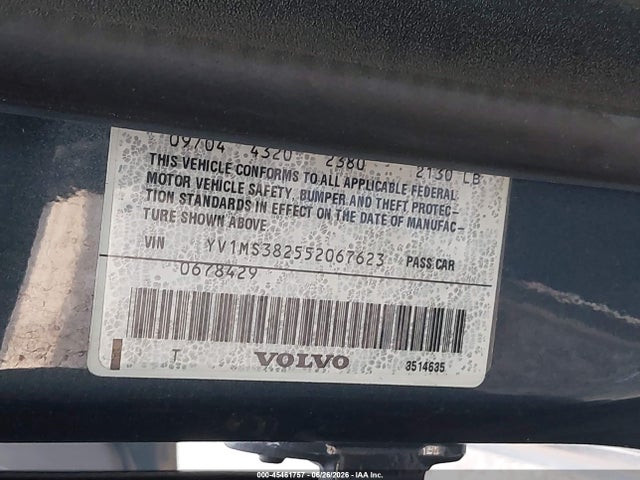 2005 Volvo S40 2.4I A/2.4I A SR/2.4I M/2.4I M SR thumbnail 9