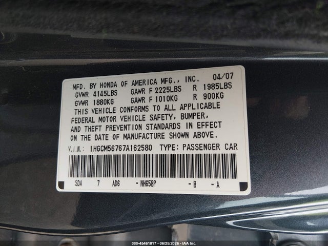 2007 Honda ACCORD 2.4 EX 照片 9