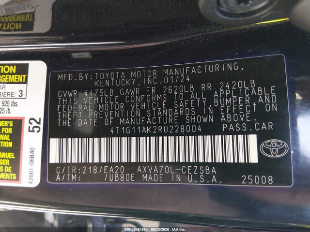 2024 Toyota CAMRY SE 照片 9