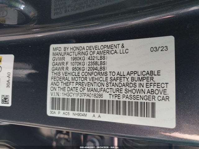 2023 Honda ACCORD EX 照片 9