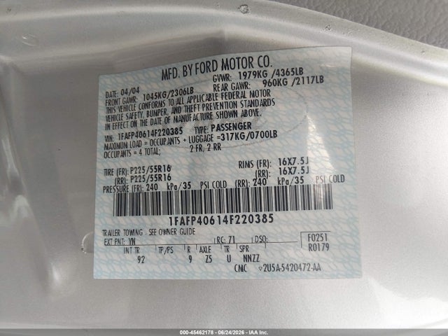صورة 9 لـ 2004 FORD MUSTANG