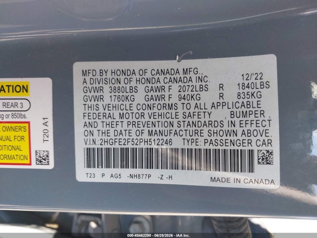 2023 HONDA CIVIC SPORT 9