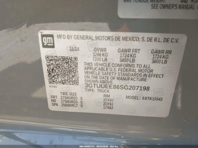 صورة 9 لـ 2025 GMC SIERRA 1500 4WD SHORT BOX AT4