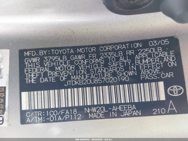 2005 Toyota PRIUS 照片 9