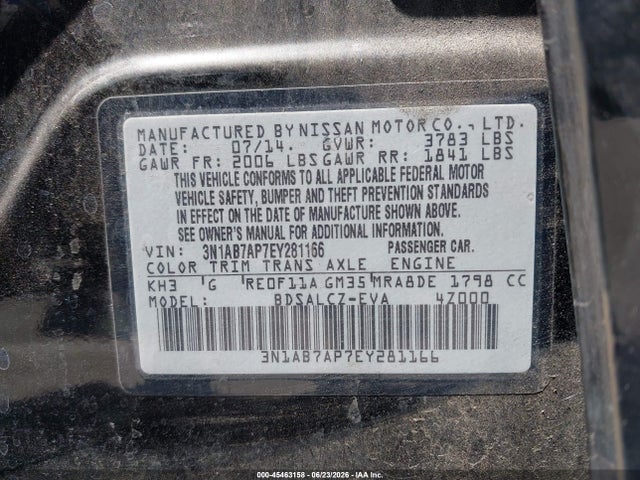 2014 Nissan SENTRA S 照片 9