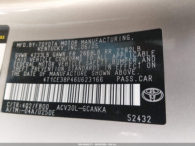 2006 Toyota CAMRY SOLARA SE photo 9