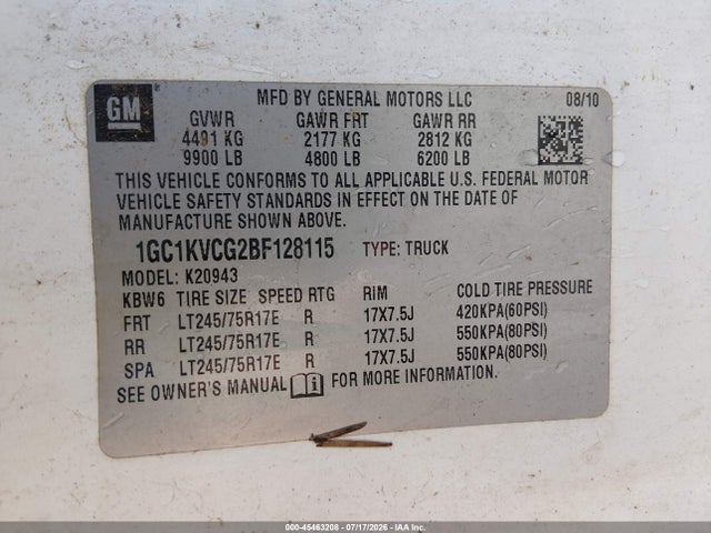 صورة 9 لـ 2011 Chevrolet SILVERADO 2500HD WORK TRUCK