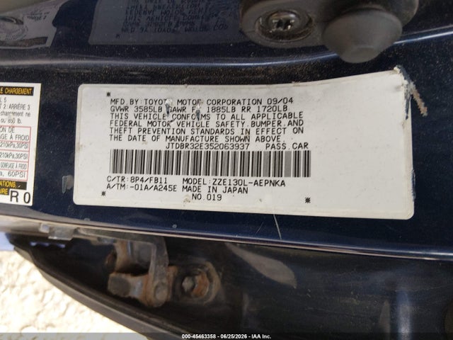 2005 Toyota COROLLA LE photo 9