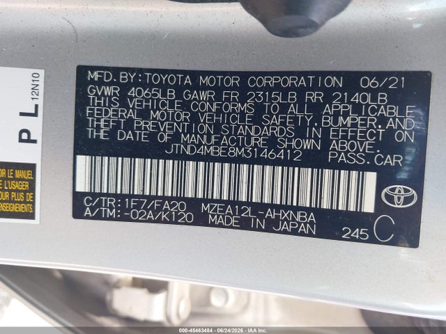 2021 TOYOTA COROLLA SE 9