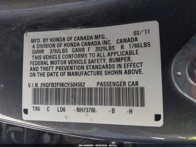 صورة 9 لـ 2012 Honda CIVIC EX-L