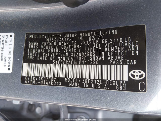صورة 9 لـ 2020 Toyota COROLLA LE