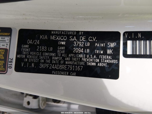 صورة 9 لـ 2024 KIA FORTE LXS