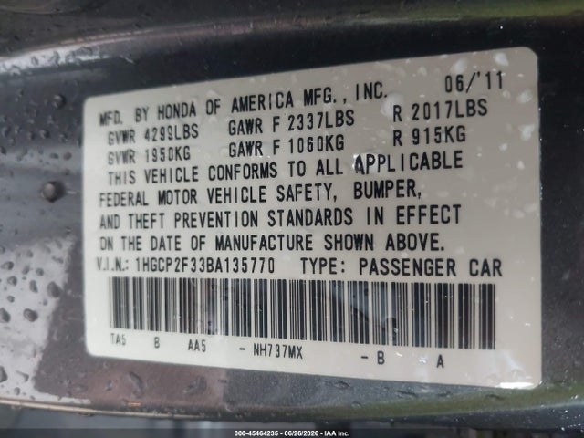 صورة 9 لـ 2011 Honda ACCORD 2.4 LX