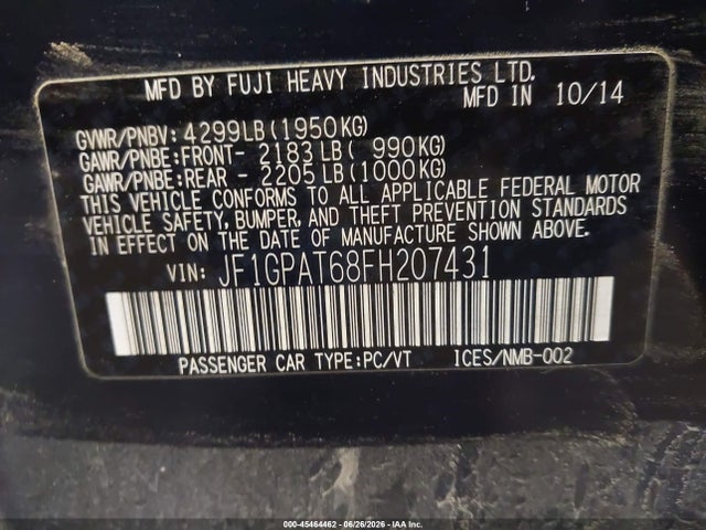 صورة 9 لـ 2015 Subaru IMPREZA 2.0I SPORT PREMIUM
