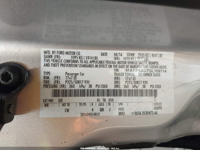 2016 FORD C-MAX HYBRID SE — миниатюра 9