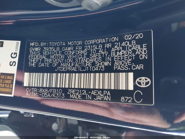 2020 Toyota COROLLA LE 照片 9