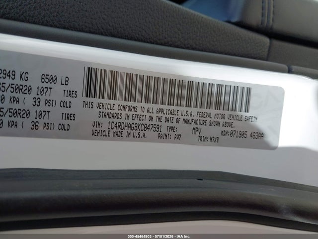 2019 DODGE DURANGO SXT PLUS RWD 9