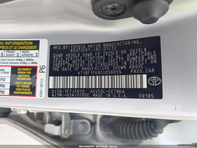 2012 Toyota CAMRY LE 照片 9
