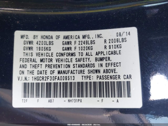 2015 Honda ACCORD LX — фото 9