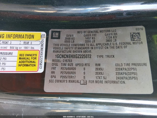 صورة 9 لـ 2016 Chevrolet SILVERADO 1500 WORK TRUCK