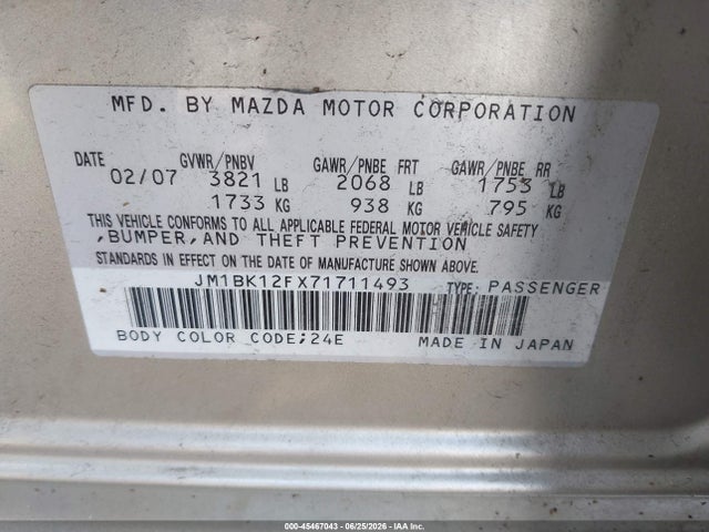 2007 Mazda MAZDA3 I 照片 9